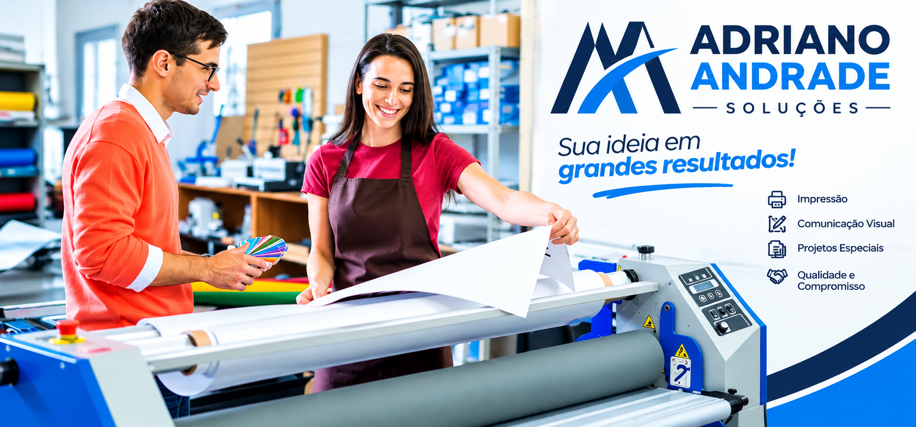 Produção de panfletos